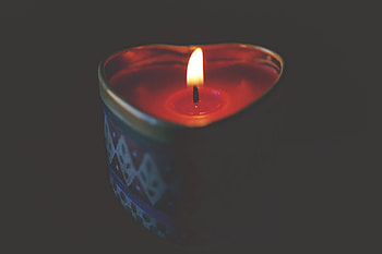Dark, Flame, Heart, Candle, Wax HD wallpaper