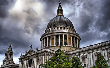 St. Paul's Cathedral, Clouds, London, United Kingdom HD wallpaper