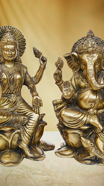 Lakshmi Ganesh, Lord Ganesh, Idol HD phone wallpaper
