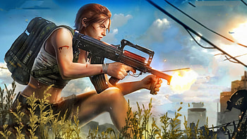 Pubg Girl Gun, pubg, games HD wallpaper
