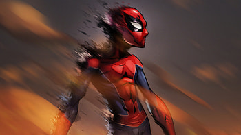 Spiderman Flame Art, spiderman, superheroes, digital-art, artwork HD wallpaper
