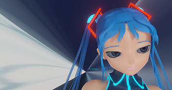 Hatsune Miku Blender 3D Model, Blender 3D, blue hair, Anime, Vocaloid HD wallpaper
