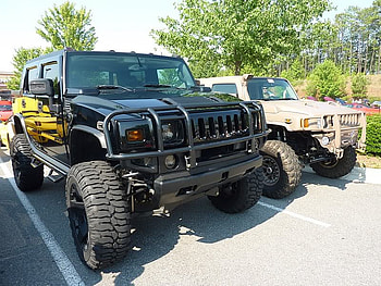 H2 (Big Black) & H3 (Recon H3), hummer, recon h3, cars and coffee, wounded warrior, blacked out, h2, desert camo, h3 HD wallpaper