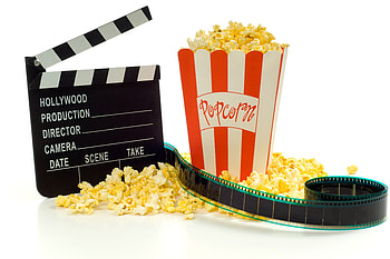 Popcorn, Movie-themed , Popcorn and movie, Cinematic background HD wallpaper