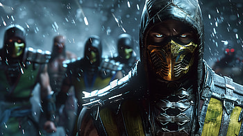 Scorpion - Mortal Kombat, video game, Mortal Kombat, Scorpion (Mortal Kombat), serious HD wallpaper