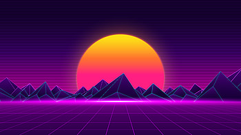 Retro Sunset , retrowave, sunset, artist, artwork, digital-art HD wallpaper