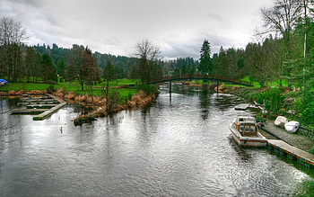 Landscape, Rivers, Bridges HD wallpaper