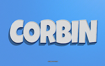 Corbin, blue lines background, with names, Corbin name, male names, Corbin greeting card, line art, with Corbin name HD wallpaper