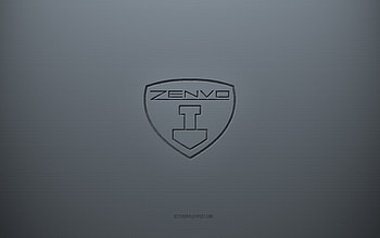 Zenvo logo, gray creative background, Zenvo emblem, gray paper texture, Zenvo, gray background, Zenvo 3d logo HD wallpaper