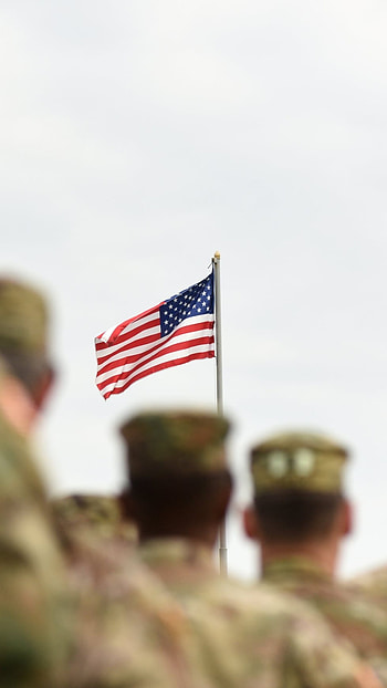 Memorial Day 2022, Soldier Flag, Blurred Background HD phone wallpaper