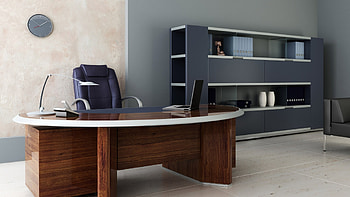 room, office, desk, chair, shelves HD wallpaper