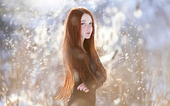 Red Head Long Hair Girl, hair, girls, cute, graphy, model HD wallpaper