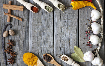 Paprika, turmeric, all spice, cumin, and rosemary HD wallpaper