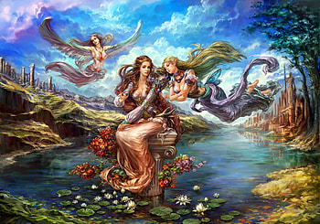 forsaken world, fairies, angel, abstract, fantasy HD wallpaper