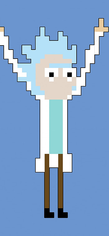 8Bit Rick, pixel art, Rick Sanchez, TV Show, Rick and Morty HD phone wallpaper