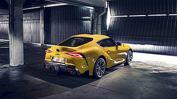 Toyota Supra, sport car, rear-view HD wallpaper