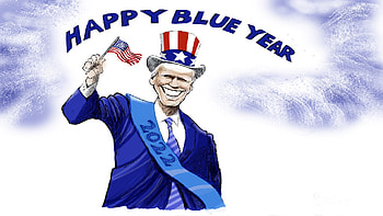 Cry Blue, idiot, biden, dictator, traitor HD wallpaper