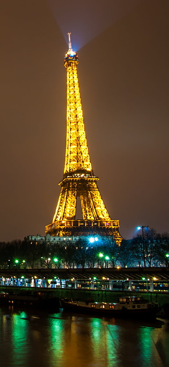 Paris Skyline in Colors, night, France, Paris, man made, Eiffel Tower HD phone wallpaper