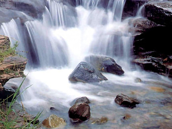 MOUNTAIN RIVER, falls, current, white, rocks HD wallpaper
