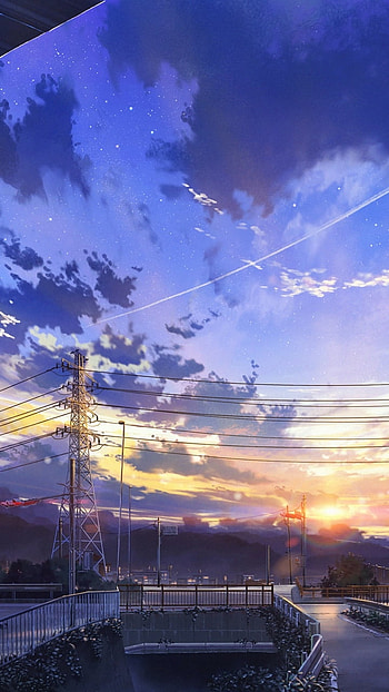 Anime, anime sunset HD phone wallpaper