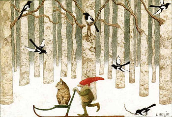 By Lennart Helje, kitten, lennart helje, painting, art, cat, feline HD wallpaper
