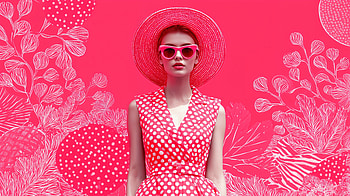 Bold Summer Style: Woman Fashion, woman, fashion, sunglasses, hat HD wallpaper