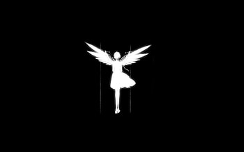 ... 1920X1200 Silhouette Angel Wings Black Background 1680X1050 ... HD wallpaper