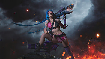 Jinx Leagueof Legends Cosplay, jinx-league-of-legends, league-of-legends, games, cosplay, behance, video-games HD wallpaper