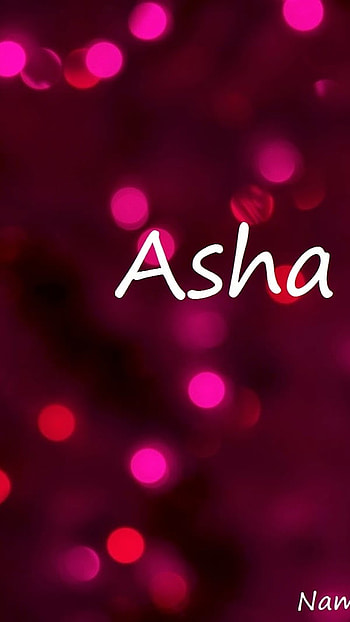 A Name, Asha, Simple, pink, lights HD phone wallpaper