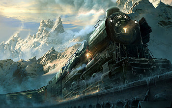railroads across Fantasyland, 3d and cg, abstract HD wallpaper