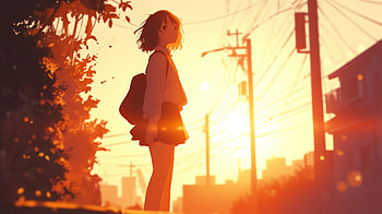 Anime Girl In Serene And Peaceful Morning, anime, anime-girl, artist, artwork, digital-art HD wallpaper