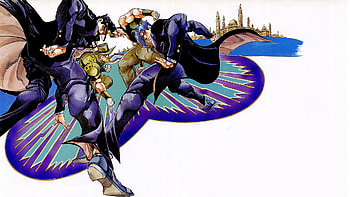 Anime - Jojo's Bizarre Adventure Jotaro Kujo Noriaki Kakyoin Jean Pierre Polnareff Joseph Joestar HD wallpaper