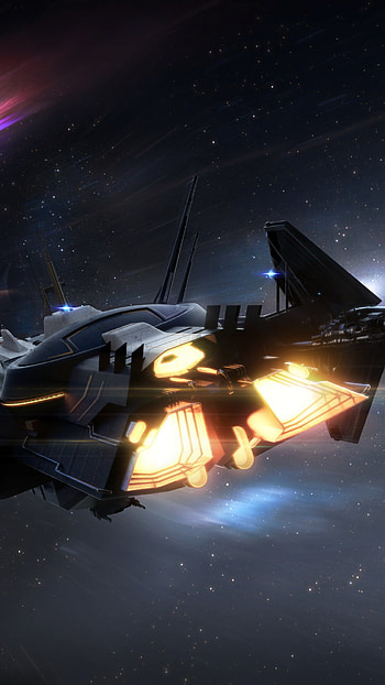 Star Citizen spaceship, Planet scenery, High-quality HD phone wallpaper