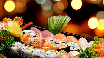 Traditional sushi cuisine, Oriental flavors, Appetizing , Japanese delight HD wallpaper