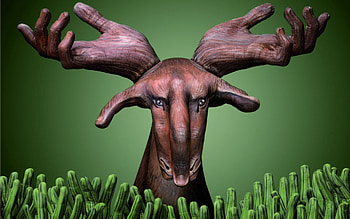 Palms, Miscellanea, Miscellaneous, Palm, Hands, Animal, Figure, Deer HD wallpaper