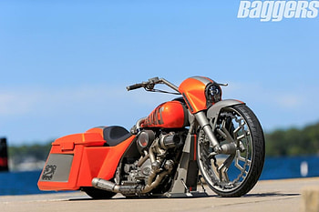 2015 Baggers Build-Off: Nick-Trask, Custom, Bagger, Bike, Red HD wallpaper