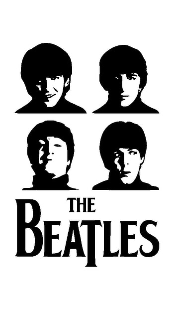 The Beatles, white, black HD phone wallpaper