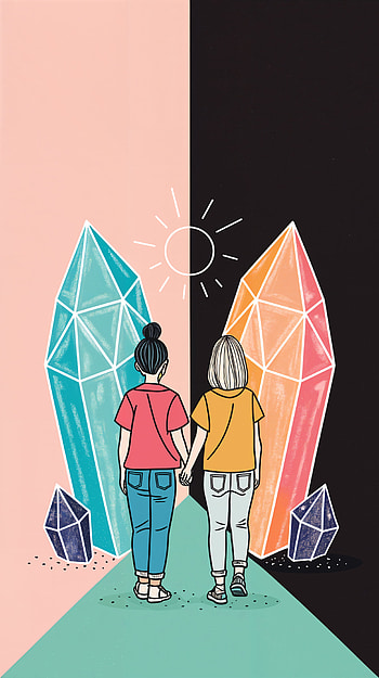 Best Friends: A Vibrant for Your Bond, crystal, illustration, colorful HD phone wallpaper