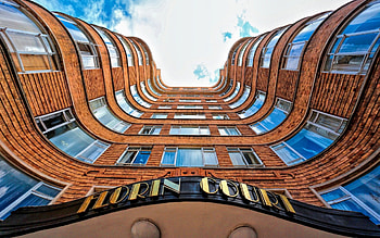 apartment building in art deco style in london r, low angle, building, r, apartments, art deco HD wallpaper