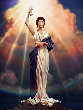 Torch Lady, Columbia HD phone wallpaper