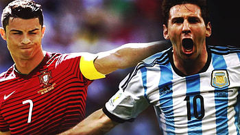 Cristiano Ronaldo & Lionel Messi - World Cup Brazil Battle 2014 - YouTube HD wallpaper