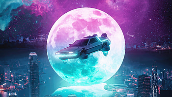 Back To The Future Delorean Poster , back-to-the-future, movies, poster, artstation HD wallpaper