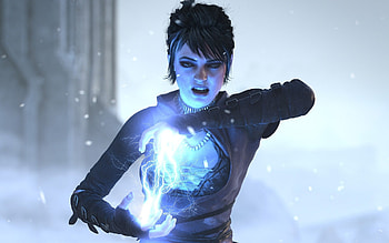 morrigan morrigan dragon age origins beginning girl lightning magic HD wallpaper
