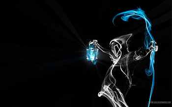 Ghost Smoke. SHARE. TAGS: Art Blue Abstract Black HD wallpaper
