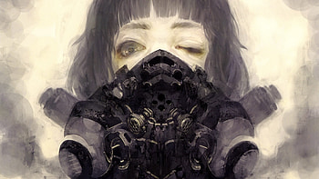 Gas Mask • Resolution: 1920 x 1080 • Anime Art HD wallpaper