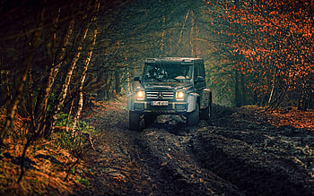 Mercedes-Benz G500, , offroad, 2022 cars, dirt road, Br 463, Gelendvagen, 2022 Mercedes-Benz G-class, german cars, Mercedes, black Gelendvagen HD wallpaper