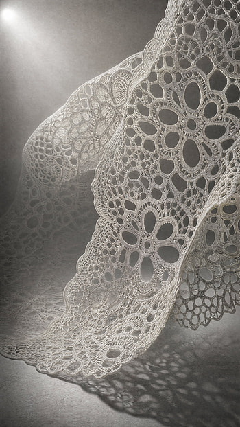 Moonlit Lace • Ivory Lace Pattern • Lace Bloom • Delicate Crochet • Lace Lattice HD phone wallpaper