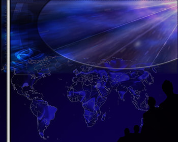 Blue, silhouettes, map HD wallpaper