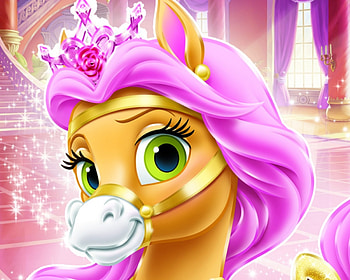 Petit, belle, palace, cute, disney, orange, pink, pets, child, pony HD wallpaper
