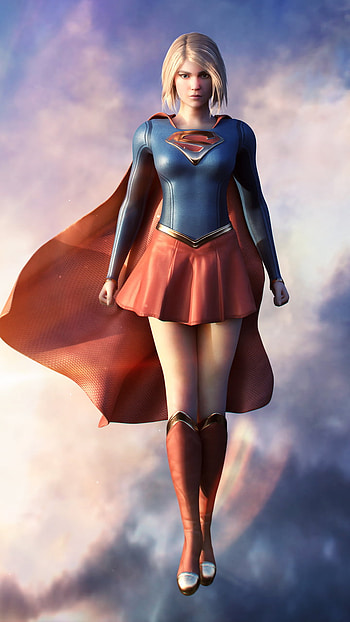 Super Girl, Beauty, superhero, DC HD phone wallpaper